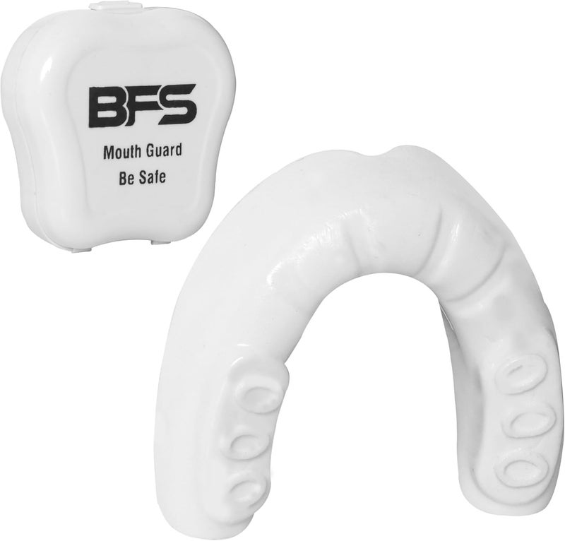 BFS IMPEX Sports Mouth Guard for Kids,Youth,Boys,Girls,Child Teen Mouthguard with Case (BPA Free) for Boxing, Martial Arts,MMA Karate,Lacrosse,Football,Soccer and All Contact Sports (White) - Image 1
